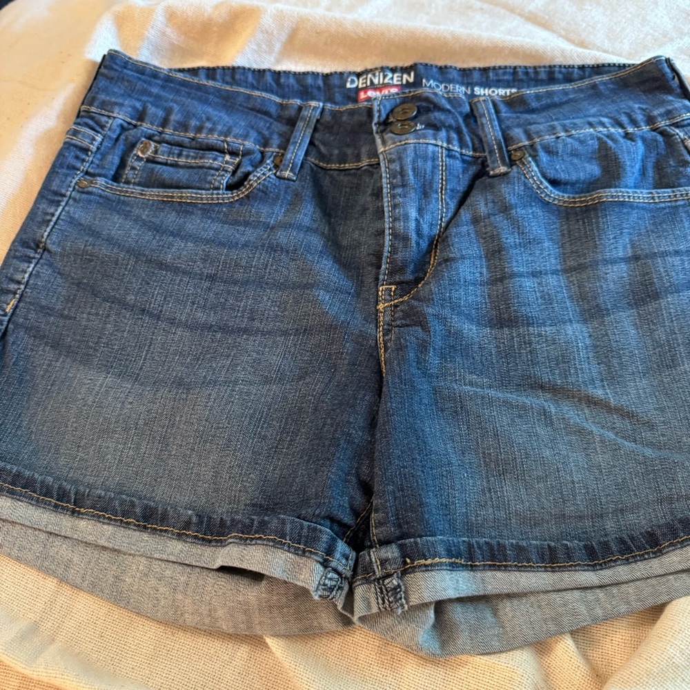 Levi's Blue Jean Shorts Classic Denim Cuffed